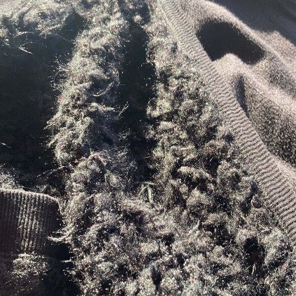 Kenzie sleeveless vest with fleece lining faux fur pockets oversized SM Black - Picture 8 of 16